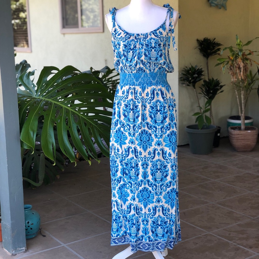 Plenty by Tracy Reese Blue and White Dress - Size S